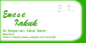 emese kakuk business card